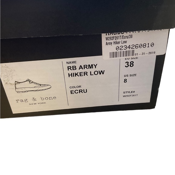 Rag & Bone Army Hiker Low Size 8 New in Box - Picture 7 of 8
